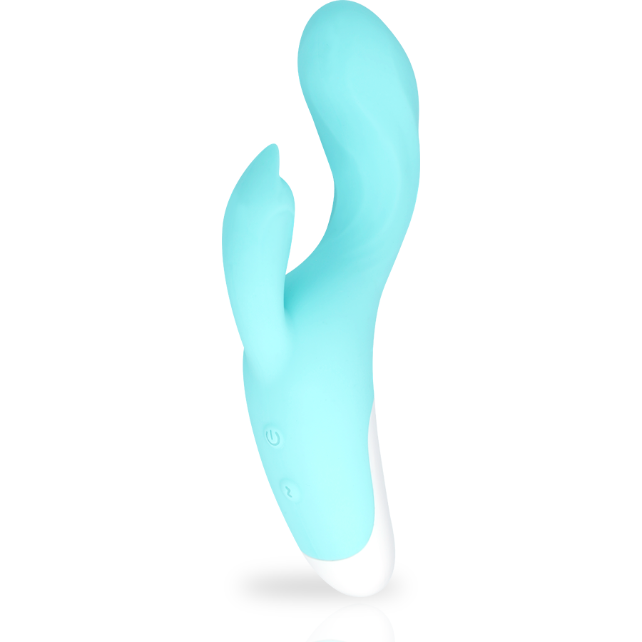 Vibratore blu turchese MIA DRESDE con design ergonomico e superficie liscia, ideale per stimolazione sensoriale.
