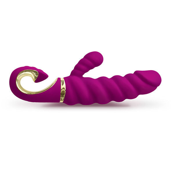 Vibratore coniglio G-VIBE G-Candy Lampone, design divertente e colorato, visibile con dettagli rosa e forma ergonomica