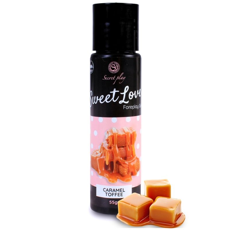 Gel Dolce Amore Caramello di SECRETPLAY COSMETIC, contenuto da 60 ml, con confezione e applicatore visibili.