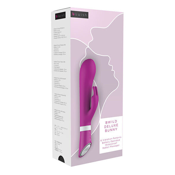 Vibratore Bunny B SWISH BWILD DELUXE con design lampone, dettagli realistici e superficie liscia, ideale per stimolazione.