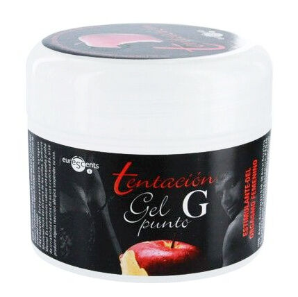 Gel orgasmico femminile Tentacion, 50 ml, applicatore con dettaglio visibile, texture liscia e confezione elegante.