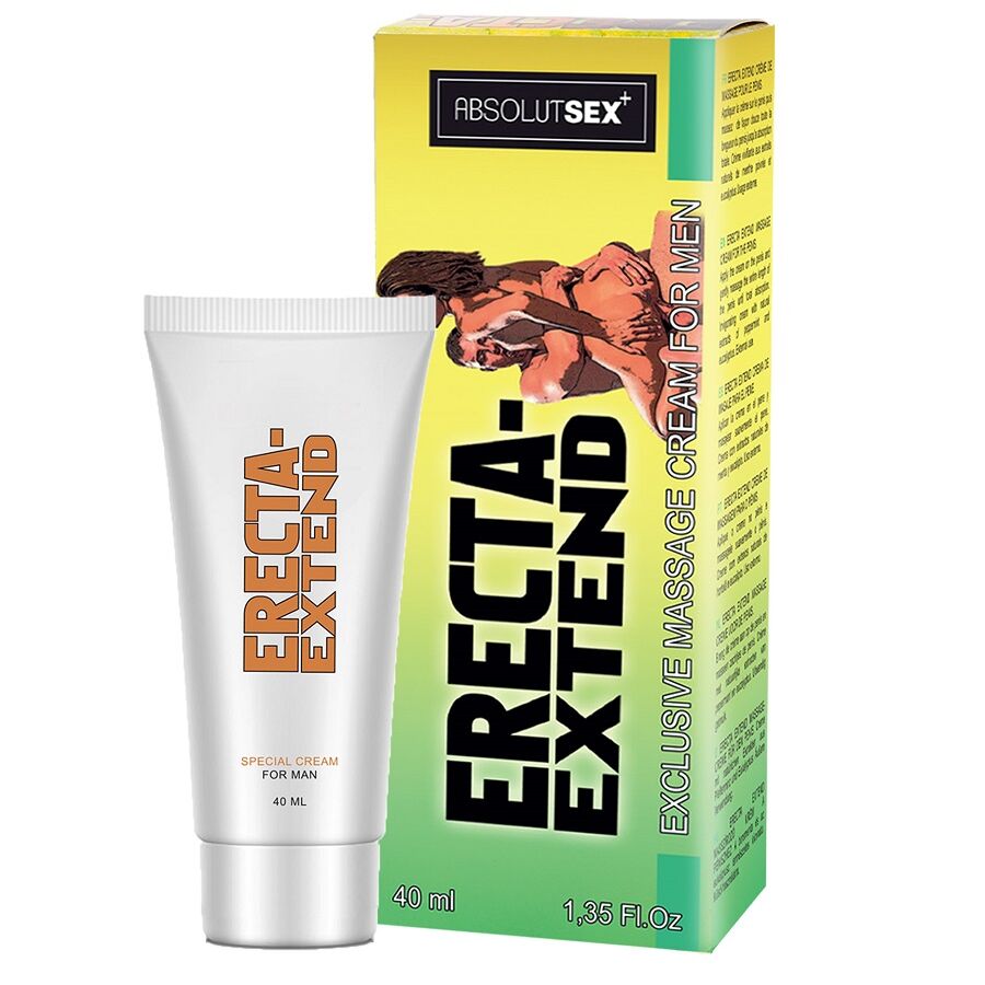 Crema ritardante e rinfrescante RUF Erecta Extend in tubo da 40ml, con texture fresca e idratante per il benessere intimo.