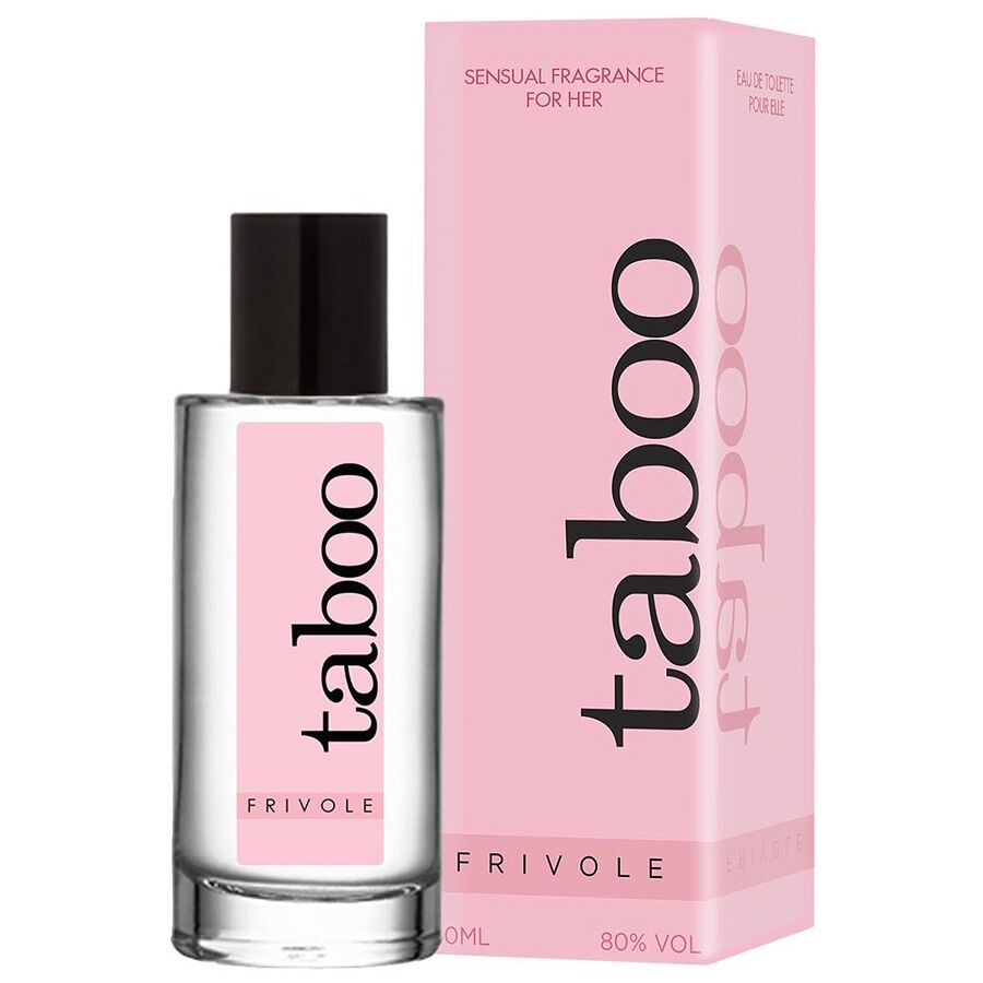 Profumo sensuale RUF Taboo Feromoni Frivoli da 50ml con bottiglia elegante e design attraente.