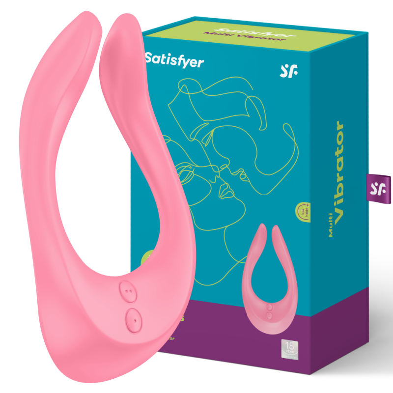 Massaggiatore vibrante SATISFYER PARTNER PARTNER MULTIFUN 2 con design ergonomico e dettagli realistici per piacere e relax.