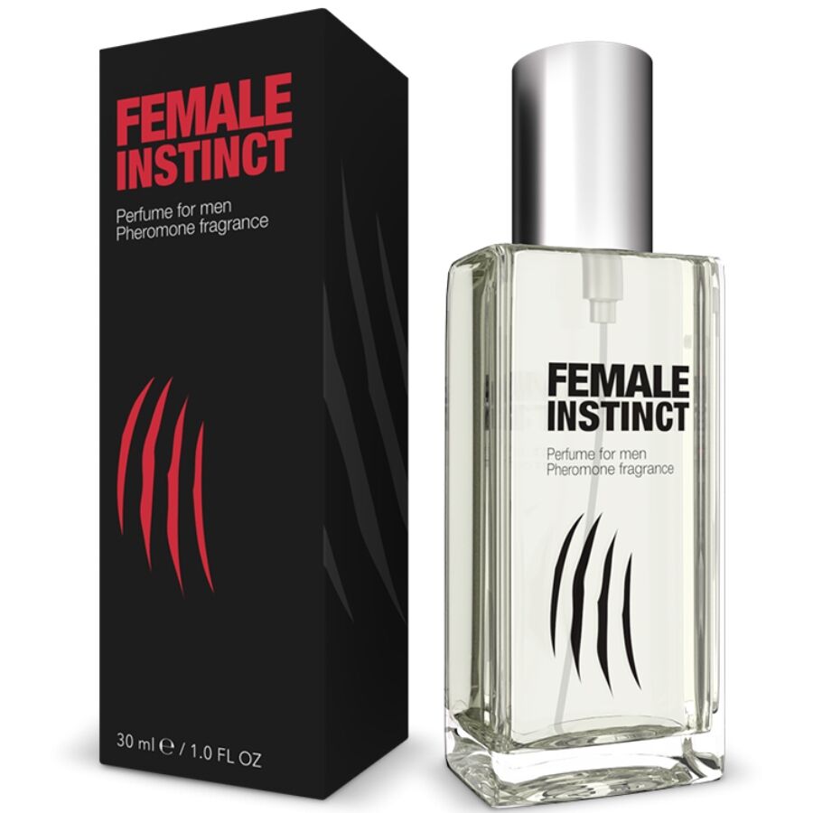 Profumo femminile Intimateline Instinct con feromoni per uomo, flacone da 30 ml, con etichetta e spray.