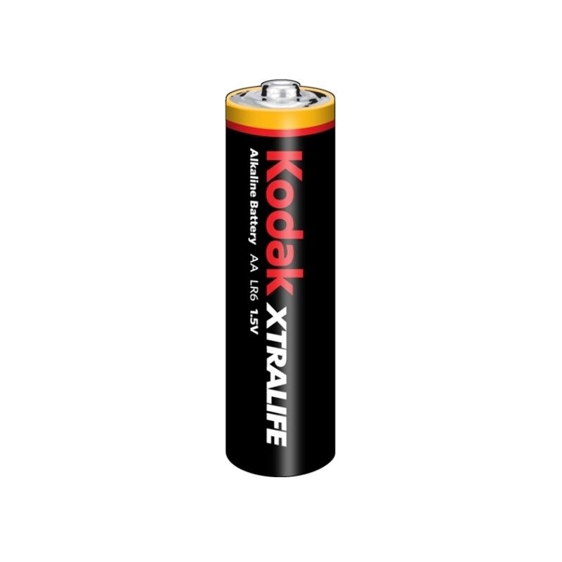 Batterie alcaline KODAK XTRALIFE AA LR6 in blister da 4, confezione con quattro batterie, immagine del prodotto.
