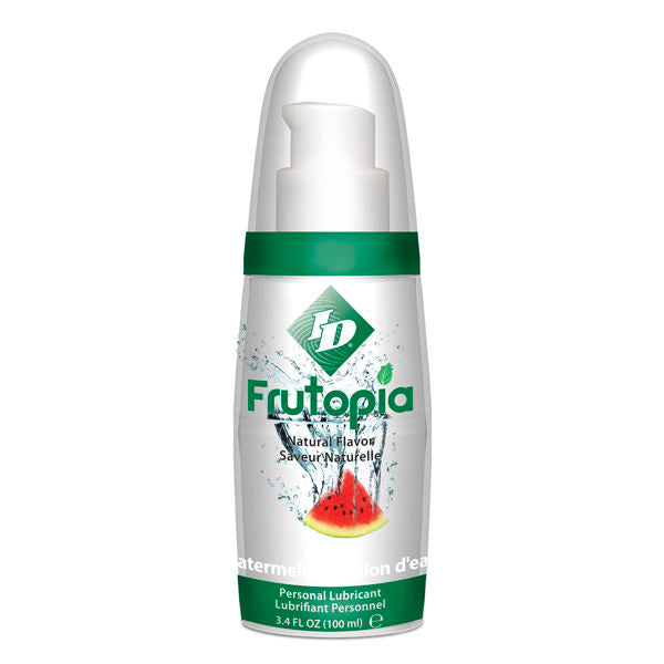 Lube ID Frutopia Anguria da 100ml, gel lubrificante naturale con aroma di anguria, per maggiore comfort e piacere.