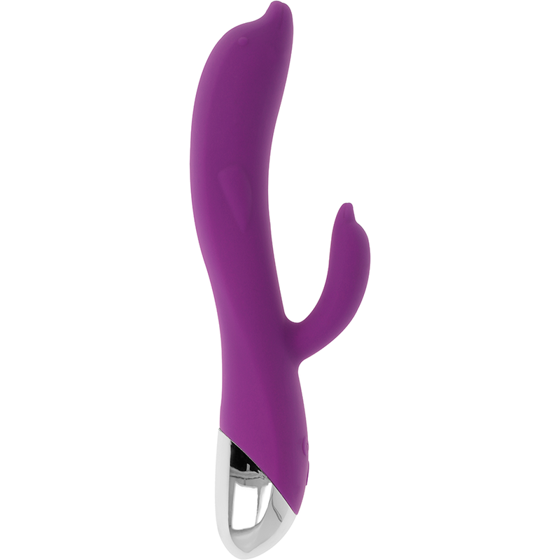 Vibratore flessibile a forma di delfino OHMAMA, lungo 22 cm, con dettagli realistici e design ergonomico.