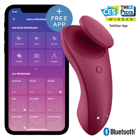 Slip sexy noir di SATISFYER SEXY SECRET PANTY, intimo femminile con dettagli sensuali e tessuto morbido.