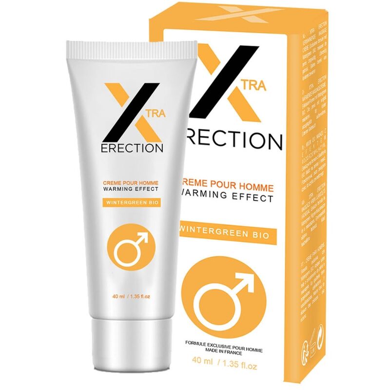 Crema RUF per erezione effetto caldo, tubo da 40 ml, applicatore con crema per migliorare le prestazioni sessuali