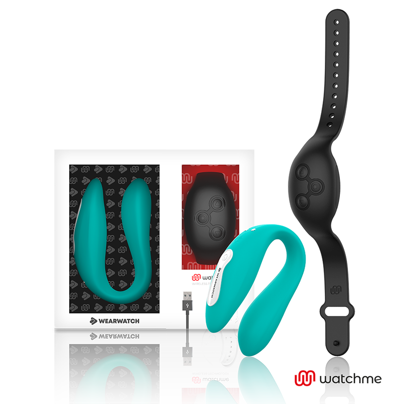 WEARWATCH - AQUAMARINE / JET DUAL-TECHNOLOGY VIBRATING WATCH