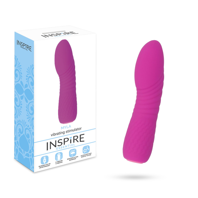 Scarpa Inspire Essential Il Myla Viola con design elegante, tomaia in tessuto viola e dettagli moderni.