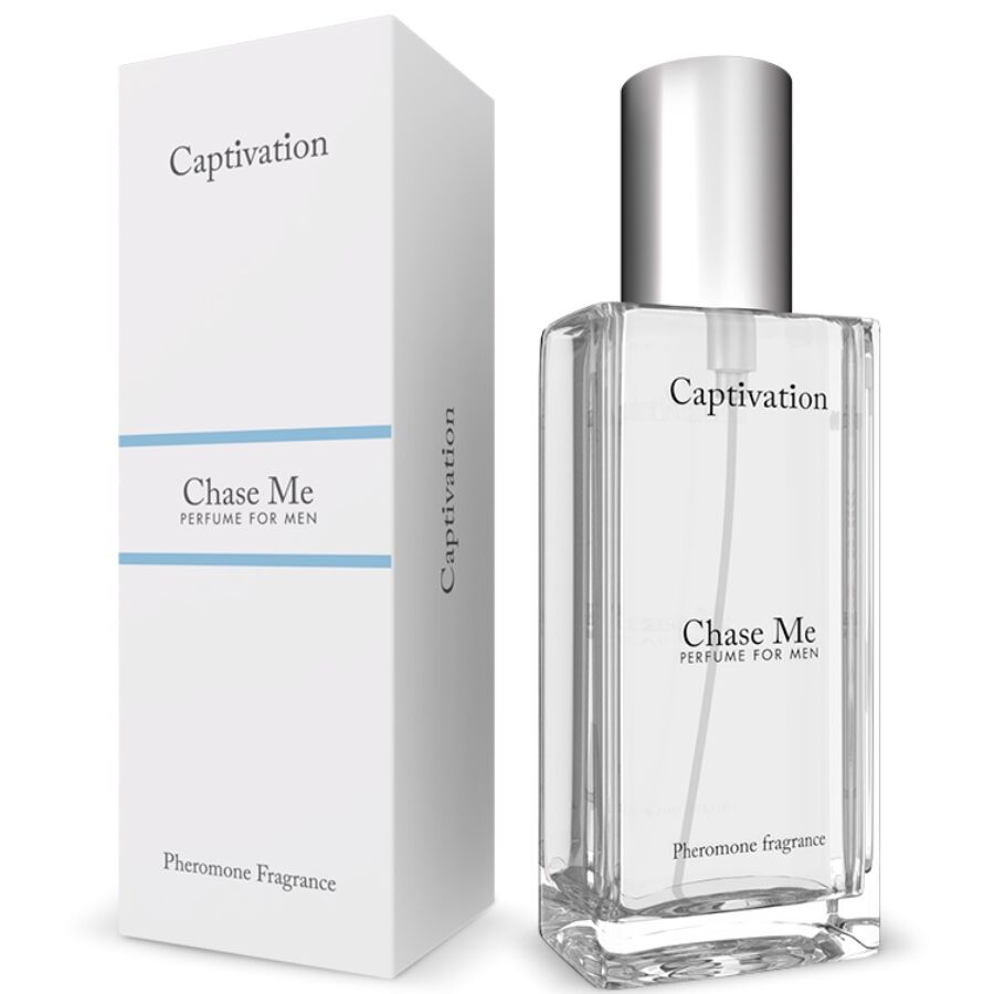 Profumo INTIMATELINE Captivation Chase Me per lui, 30 ml, con feromoni, bottiglia elegante e moderna.