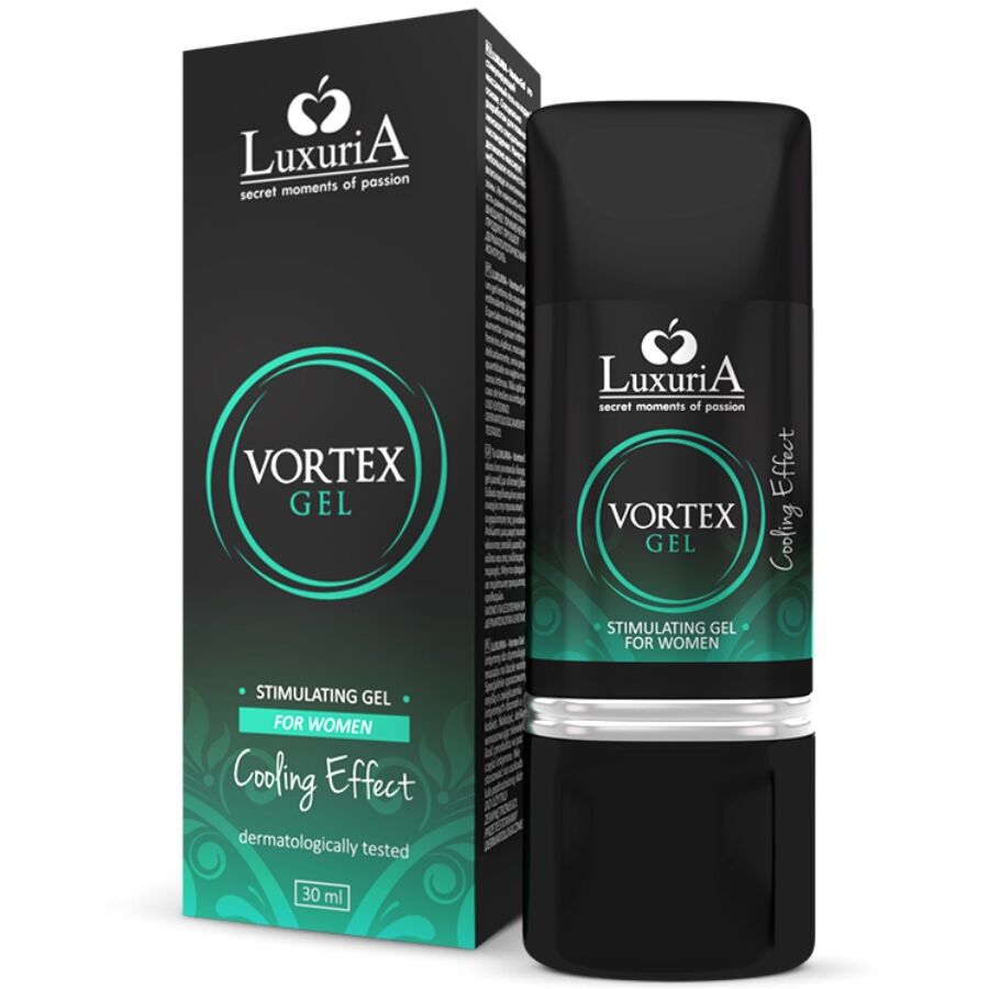 Gel effetto rinfrescante INTIMATELINE LUXURIA Vortex, 30 ml, con formula lenitiva e raffreddante per il comfort intimo.