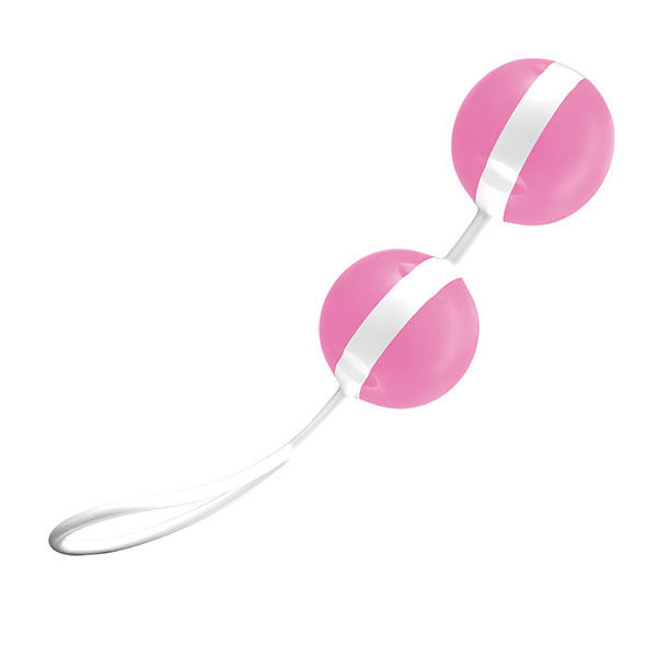 Sfere cinesi rosa JOYDIVISION JOYBALLS, accessori per esercizi di Kegel, con superficie liscia e design elegante.