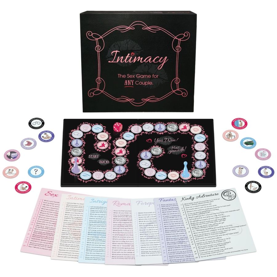 Gioco di intimità per coppie Kheper Games, scatola con istruzioni e accessori per momenti di coppia in lingua inglese e spagnola