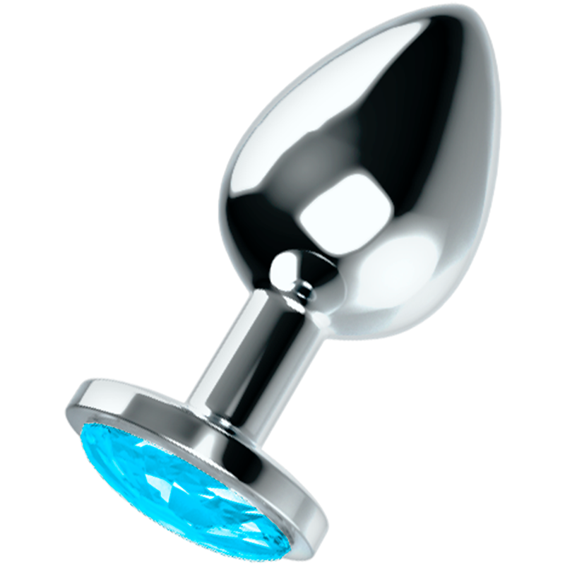 Plug anale OHMAMA con cristallo di forma L, in silicone morbido e trasparente, per uso anal sicuro e confortevole.