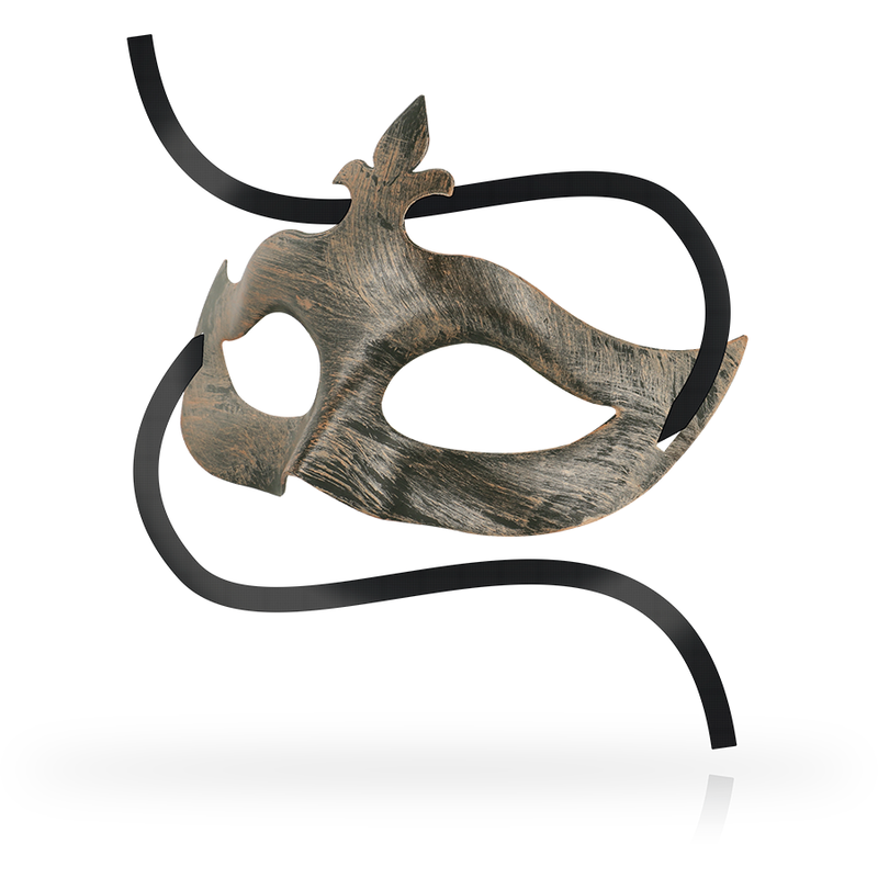 Maschera in rame OHMAMA MASKS con motivo Fleur de Lis, design elegante e dettagli raffinati.