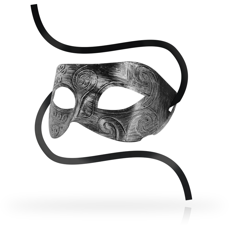 Maschera greca di OHMAMA MASKS, design tradizionale con motivi geometrici, in tessuto resistente e decorativo.