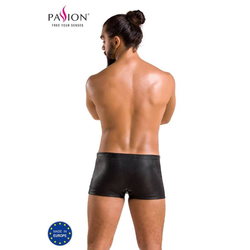 Short uomo nero PASSION MEN PASSION - 048, taglie L/XL, dettaglio tessuto e vestibilità.