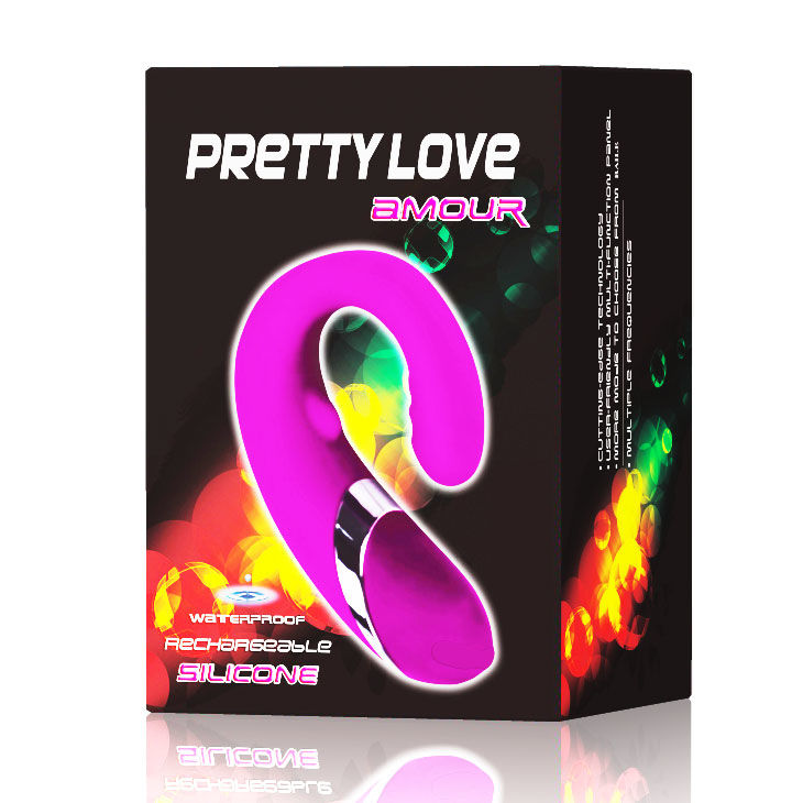 Stimolatore prostate e G-spot Pretty Love Amour, colore lilla, design ergonomico, materiale morbido e sicuro per il corpo.