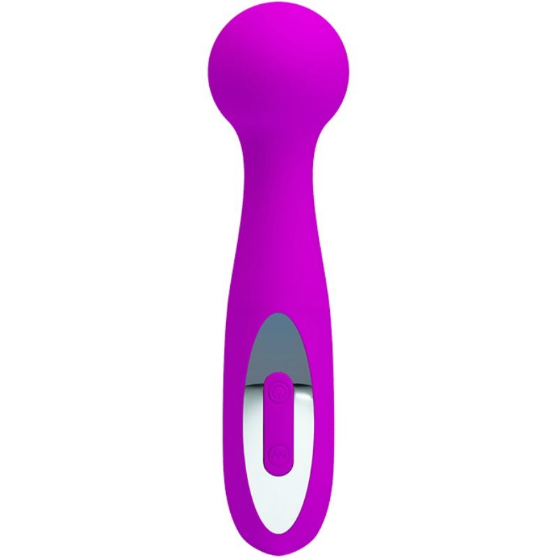 Massaggiatore ricaricabile Pretty Love Wade con 12 funzioni, display e design ergonomico, visibile in immagine.
