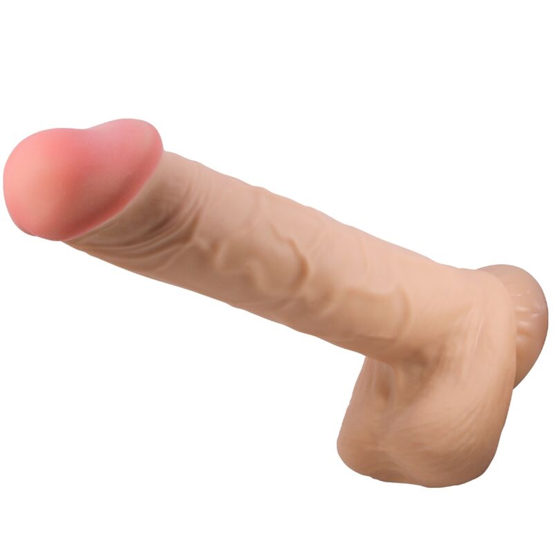 Dildo realistico PRETTY LOVE Skin Series con ventosa scorrevole, lunghezza 26 cm, pelle naturale, alta qualità.