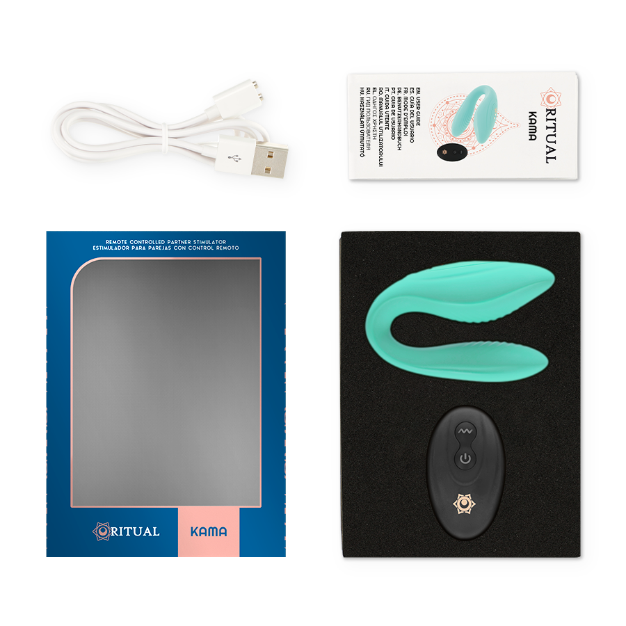 Telecomando Kama Rithual nero per coppie Azabache, design elegante e pratico, ideale per controllare dispositivi compatibili.