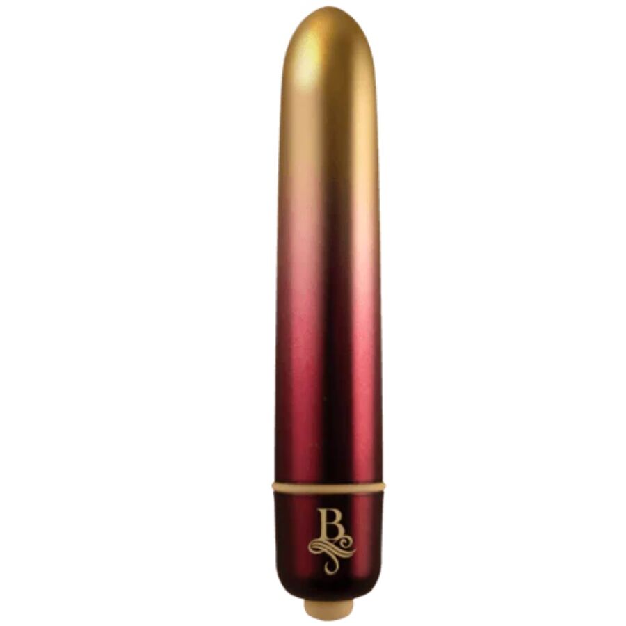 Proiettile vibrante dorato ROCKS-OFF RO-90 DEBUTANTE, design elegante e compatto, ideale per stimolazione intensa.