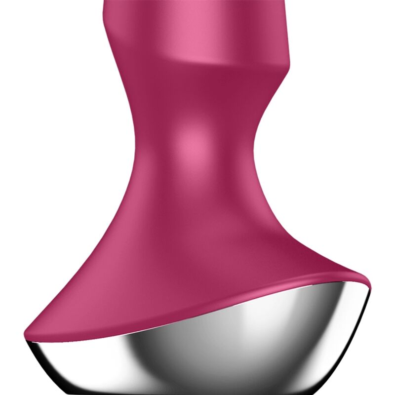Vibratore Plug Ilicious 2 Berry di SATISFYER CONNECT, design compatto e colorato, con superficie liscia e dettagli eleganti.
