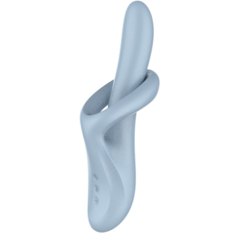 Vibratore SATISFYER HEAT FLEX 4 con effetto calore e 12 vibrazioni in colore blu, design ergonomico e funzionale.
