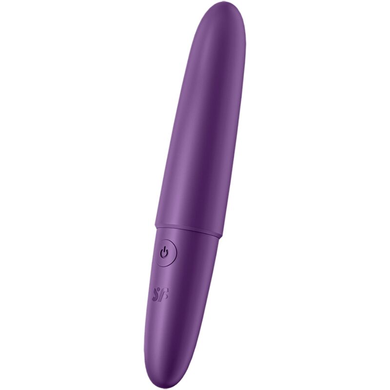 Piccolo vibratore SATISFYER Ultra Power Bullet 6 viola, compatto e potente, con superficie liscia e design ergonomico.