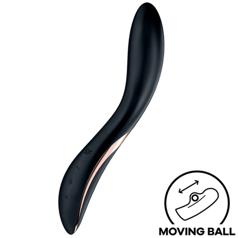 Vibratore Satisfyer Rolling Pleasure G-Spot, design ergonomico per stimolazione del punto G, in colori vivaci e dettagli curati.