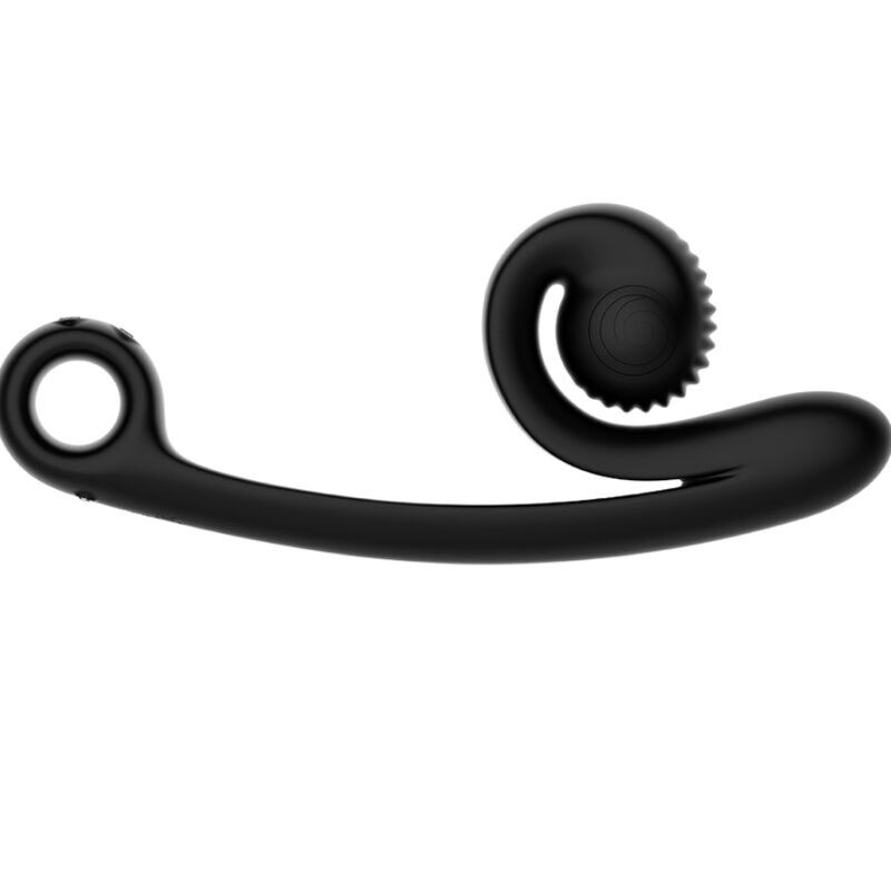Vibratore curvo nero SNAIL VIBE, con design ergonomico e superficie liscia, ideale per stimolazione mirata.