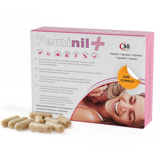 Capsule di 500 Cosmetics Feminil per migliorare la libido femminile, confezione da 30 capsule, integratore naturale.