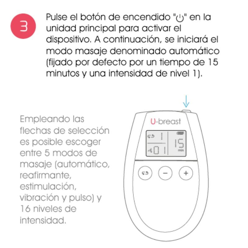 Dispositivo di elettrostimolazione per l’aumento del seno, marca 500 Cosmetics, mostrato in primo piano.
