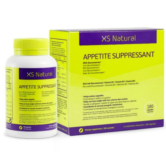 Capsule naturali 500 COSMETICS XS per ridurre l'appetito, confezione di integratori per il controllo dell'appetito.