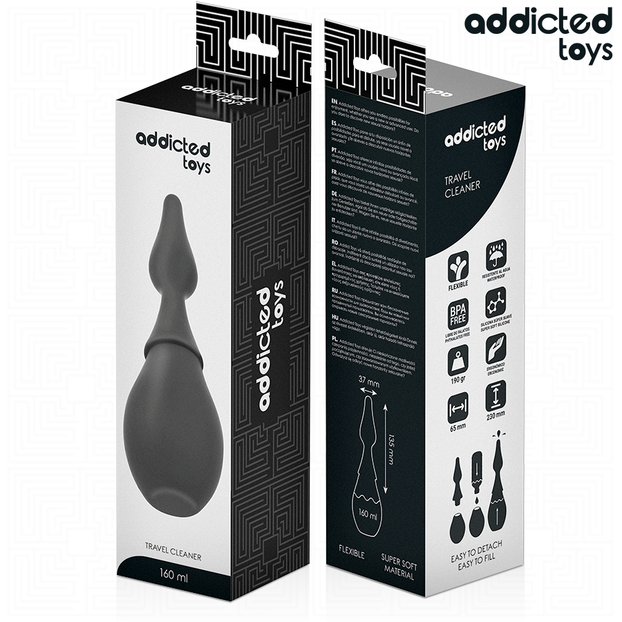 Detergente da viaggio Modello 1 di ADDICTED TOYS, contenitore compatto per pulizia personale in viaggio