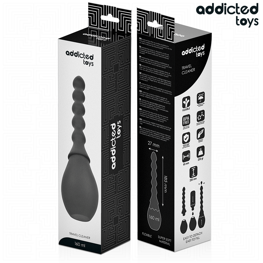 Detergente da viaggio modello 2 di ADDICTED TOYS, confezione compatta e portatile per pulizia in movimento.