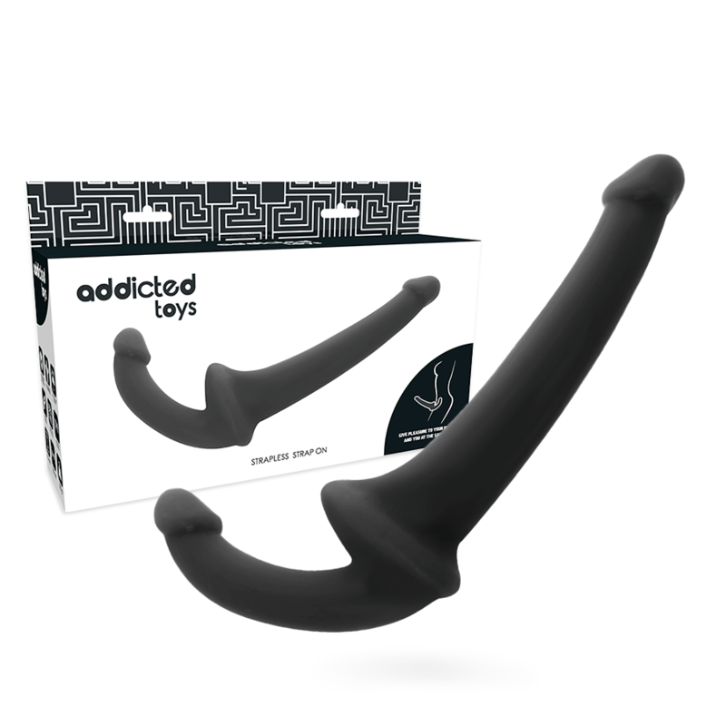 Dildo nero della linea ADDICTED TOYS con RNA S, senza sottomissione, realizzato in materiale realistico, visibile in immagine