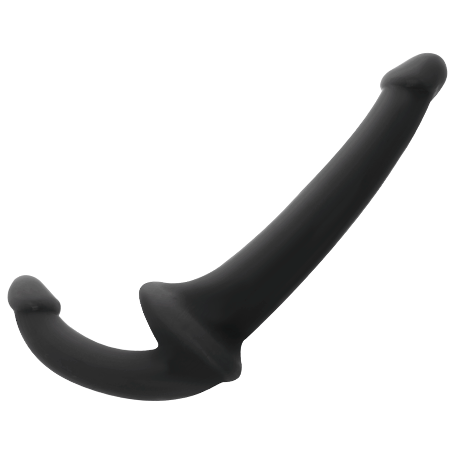 Dildo nero della linea ADDICTED TOYS con RNA S senza sottomissione, visibile in dettaglio.