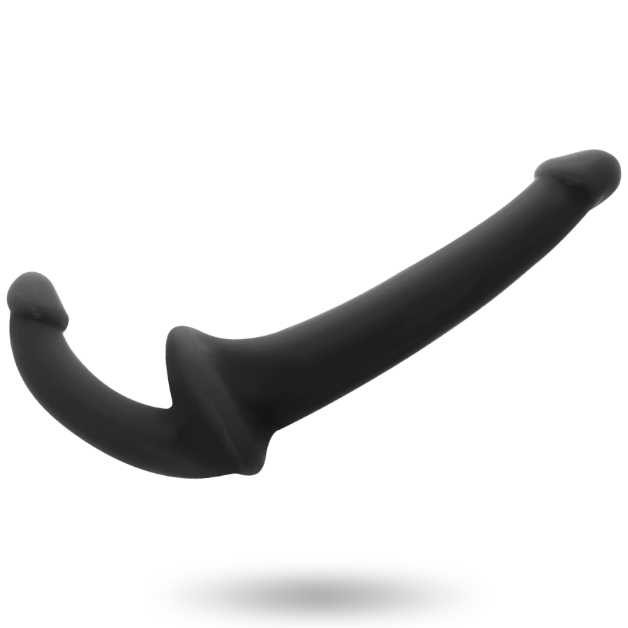 Dildo nero ADDICTED TOYS con superficie a RNA S, senza sottomissione, realizzato in materiale morbido e realistico.