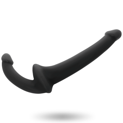 Dildo nero ADDICTED TOYS con superficie a RNA S, senza sottomissione, realizzato in materiale morbido e realistico.