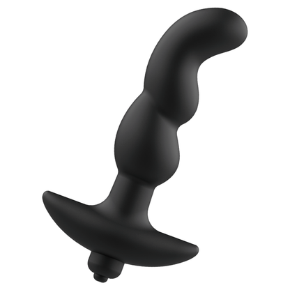 Massaggiatore anale nero ADDICTED TOYS con vibrazione, modello 2, mostrato in immagine, con design ergonomico e dettagli realistici.