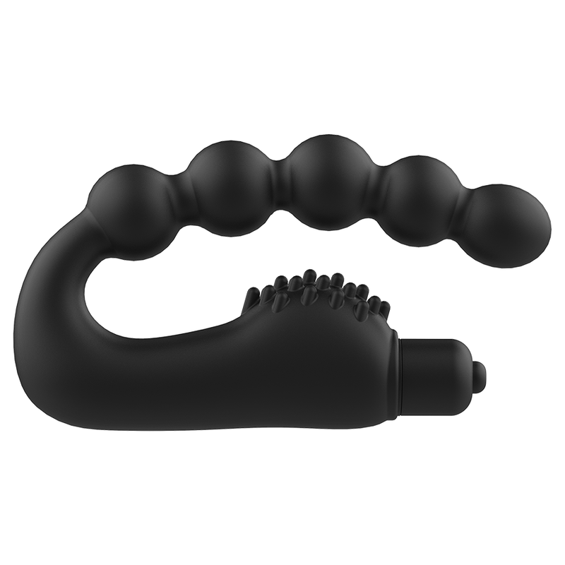 Massaggiatore anale prostatico con vibrazione di ADDICTED TOYS, mostra la forma ergonomica e le funzioni di vibrazione.