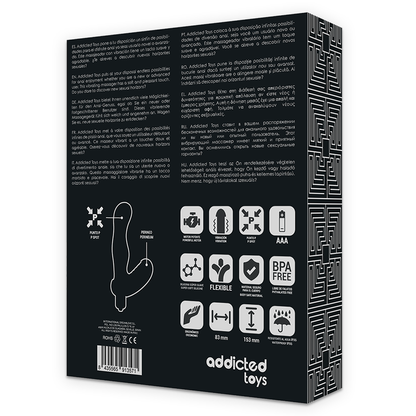 Stimolatore anale della prostata ADDICTED TOYS P-SPOT VIBE in silicone, con forma ergonomica e superficie liscia per piacere anale.
