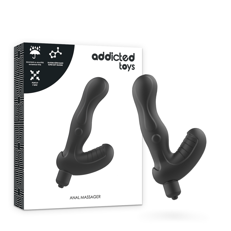 Stimolatore anale in silicone ADDICTED TOYS P-SPOT VIBE, progettato per la stimolazione della prostata.