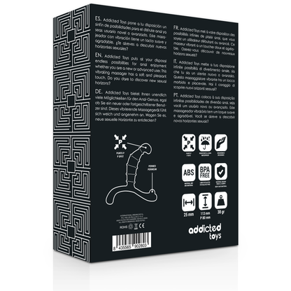Inserto anale nero ADDICTED TOYS per piacere prostatico, con superficie liscia e design ergonomico.