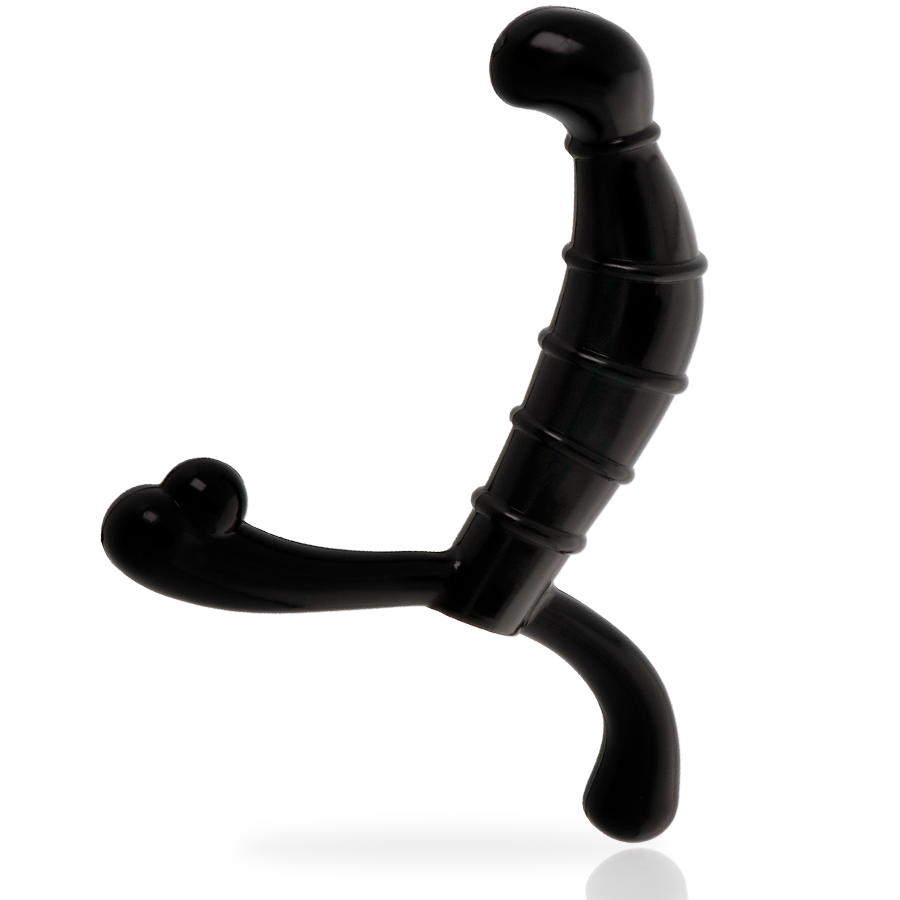 Stimolatore anale nero ADDICTED TOYS per il piacere della prostata, con design ergonomico e dettagli realistici.