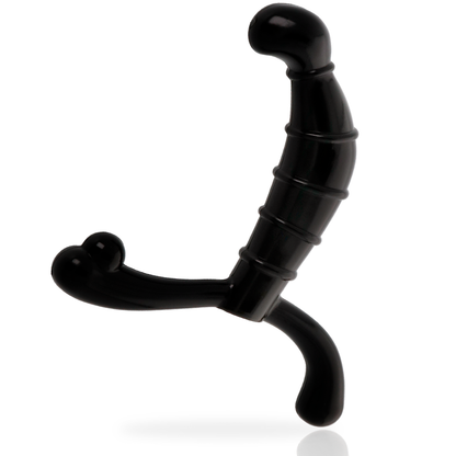Stimolatore anale nero ADDICTED TOYS per il piacere della prostata, con design ergonomico e dettagli realistici.
